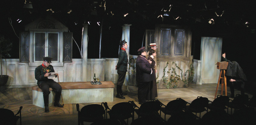 cold, outdoors, winter approaching--Theatre Fairfield's THREE SISTERS