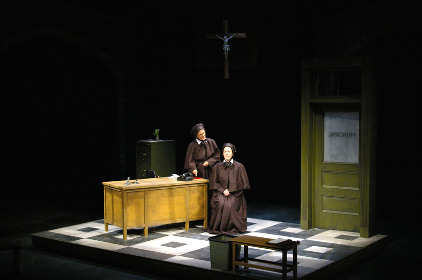 Sister Aloysius listens to Sister James in DOUBT at Portland Stage Company 