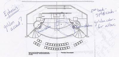 set ground plan with angle sketch for Ephesus